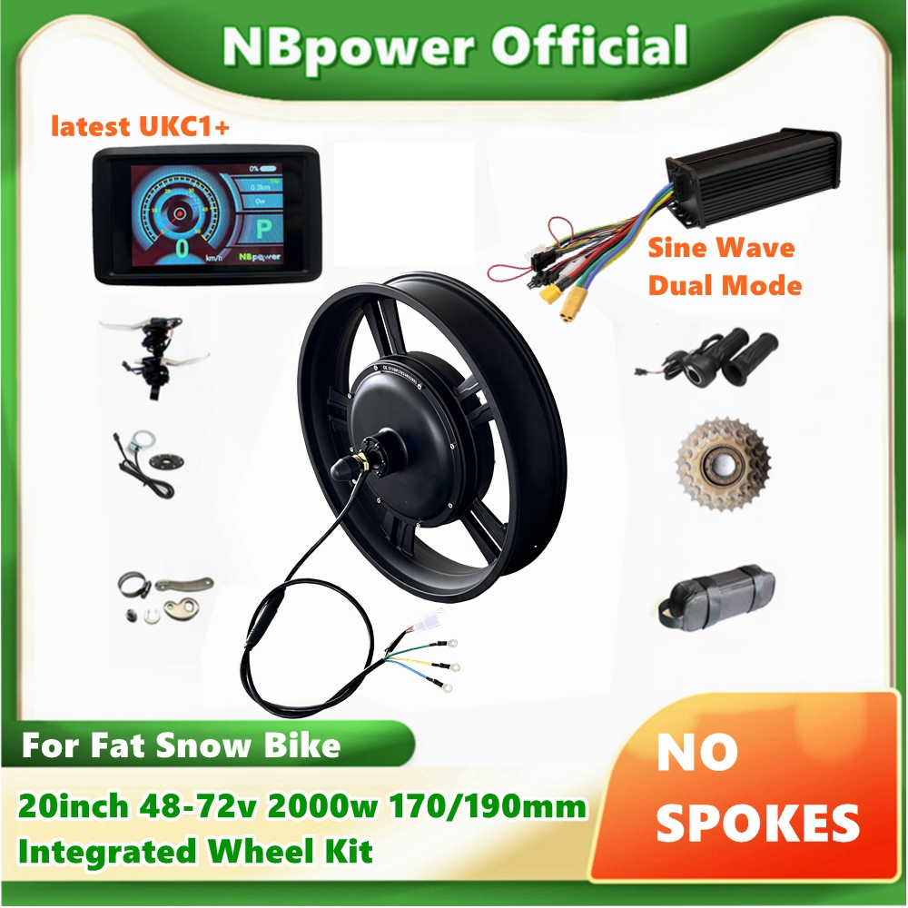 NBP 20inch 48-72v 2000W 170/19 - đánh giá và giá 72V 5000W Hub Motor Kit